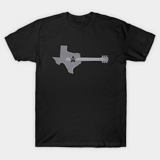 Texas Guitarist 6-String Guitar Player Texan Musician T-Shirt by SeaLAD